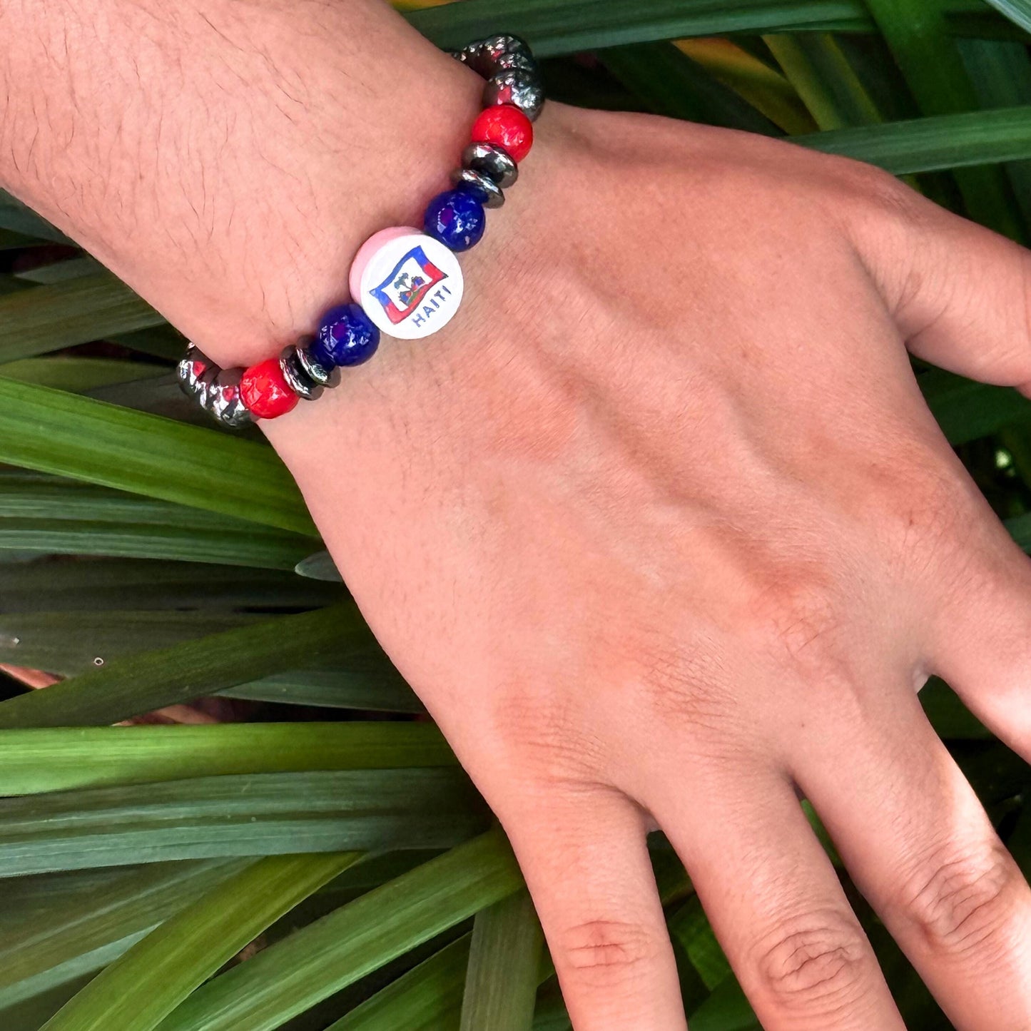 Flags Beaded Bracelet | Dominican Republic | Haiti | Puerto Rico | Mexico | Adjustable | Water Resistant | Various Colors