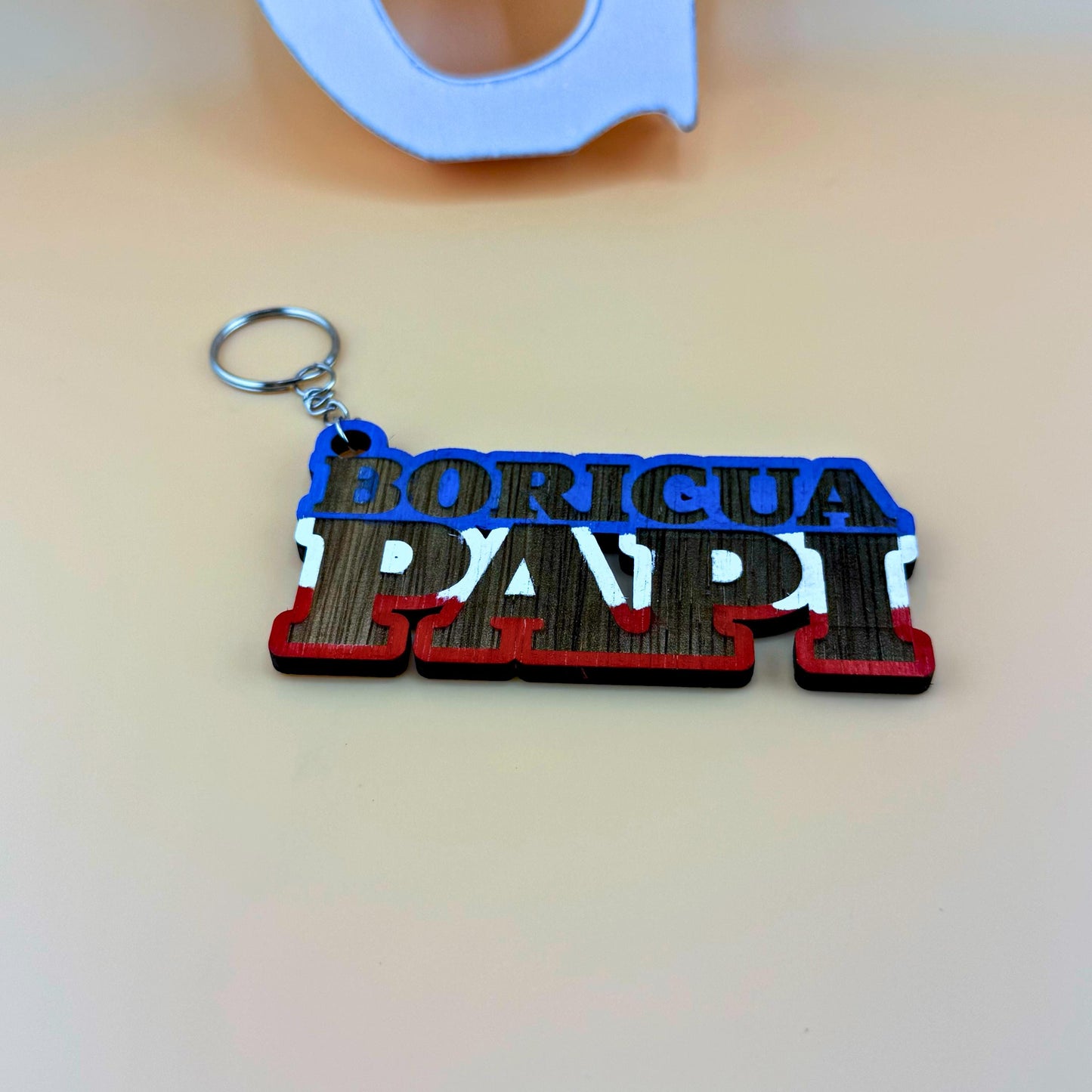 Puerto Rican Keychains | Laser Engraved | Hand Painted | Puerto Rico Flag | Boricua | Coqui | Wooden Souvenir | Cultural Gift | Handcrafted