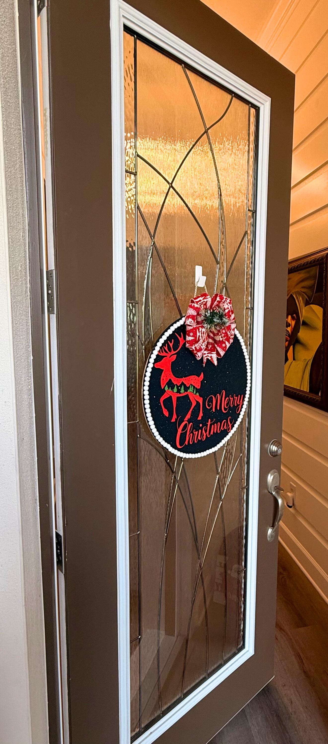 Christmas Door Sign |Reindeer|Christmas tree|