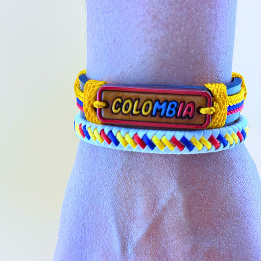Colombian Flag Bracelet| Manillas Colombianas| Colombia Pride Bracelet| Woven bracelet| Friendship| Handmade| Adjustable| Patriotic Bracelet
