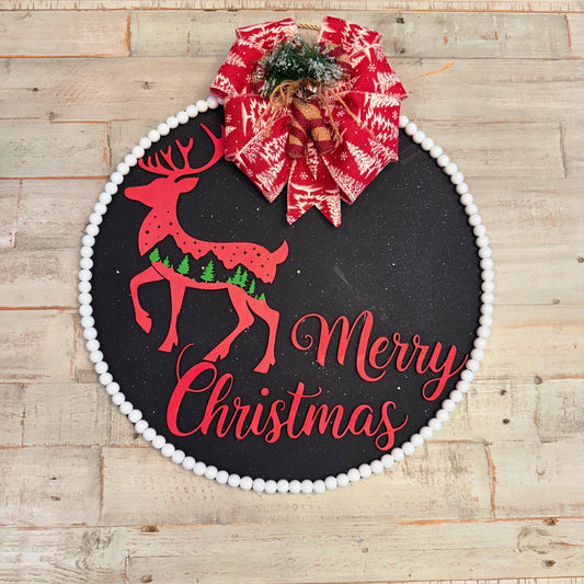 Christmas Door Sign |Reindeer|Christmas tree|