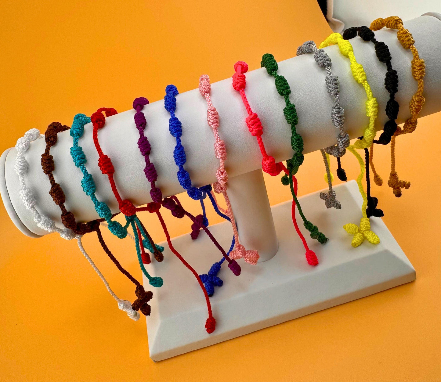7 Knots Bracelet |Protection Bracelet |7 Knots |Macramé String |Various Colors |Family Bracelets |Lucky Charm |Perfect Gift |Adjustable