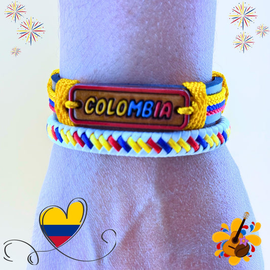 Colombian Flag Bracelet| Manillas Colombianas| Colombia Pride Bracelet| Woven bracelet| Friendship| Handmade| Adjustable| Patriotic Bracelet